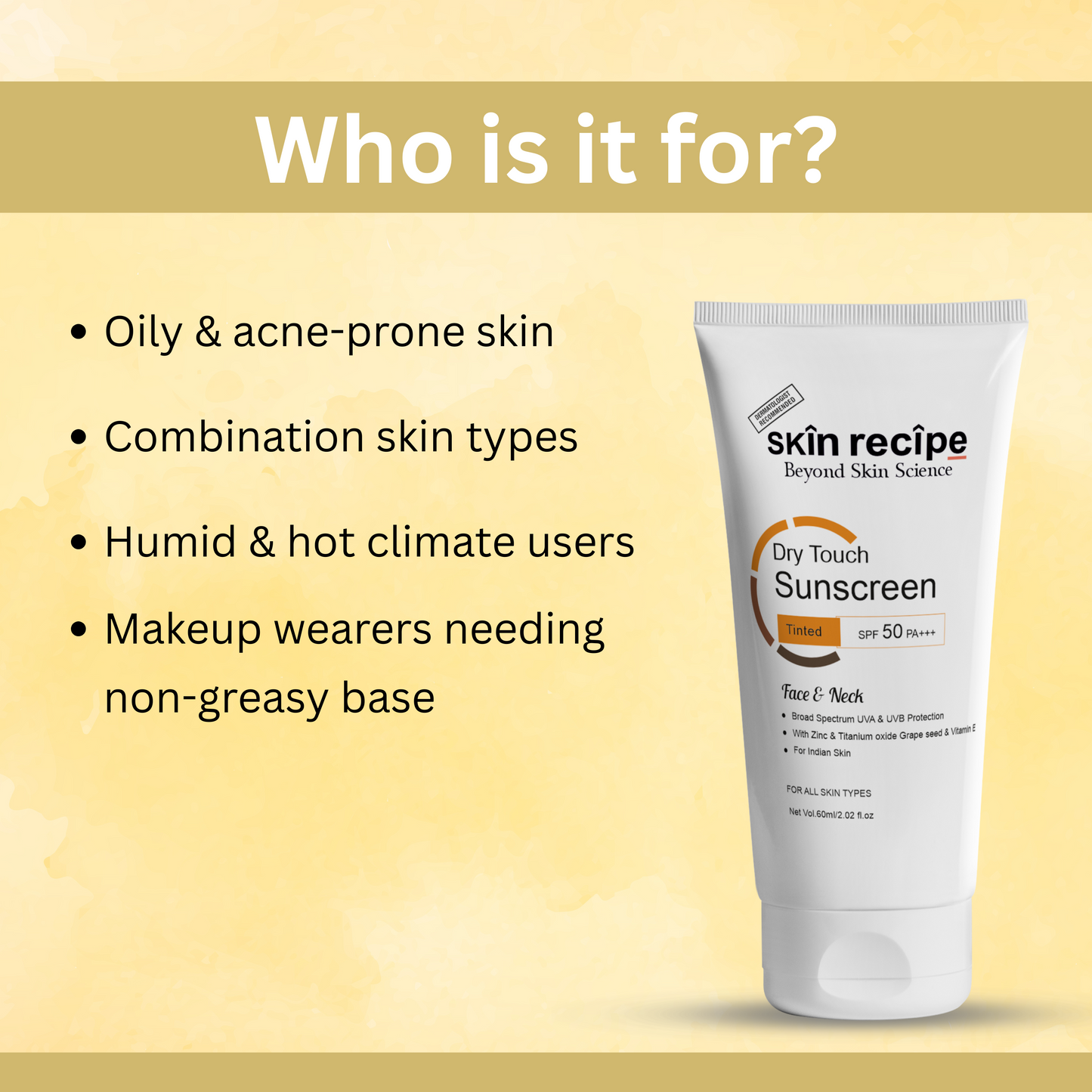 Dry Touch Tinted Sunscreen SPF 50 PA+++