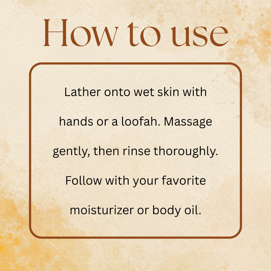 Body Wash With Saffron Extract.