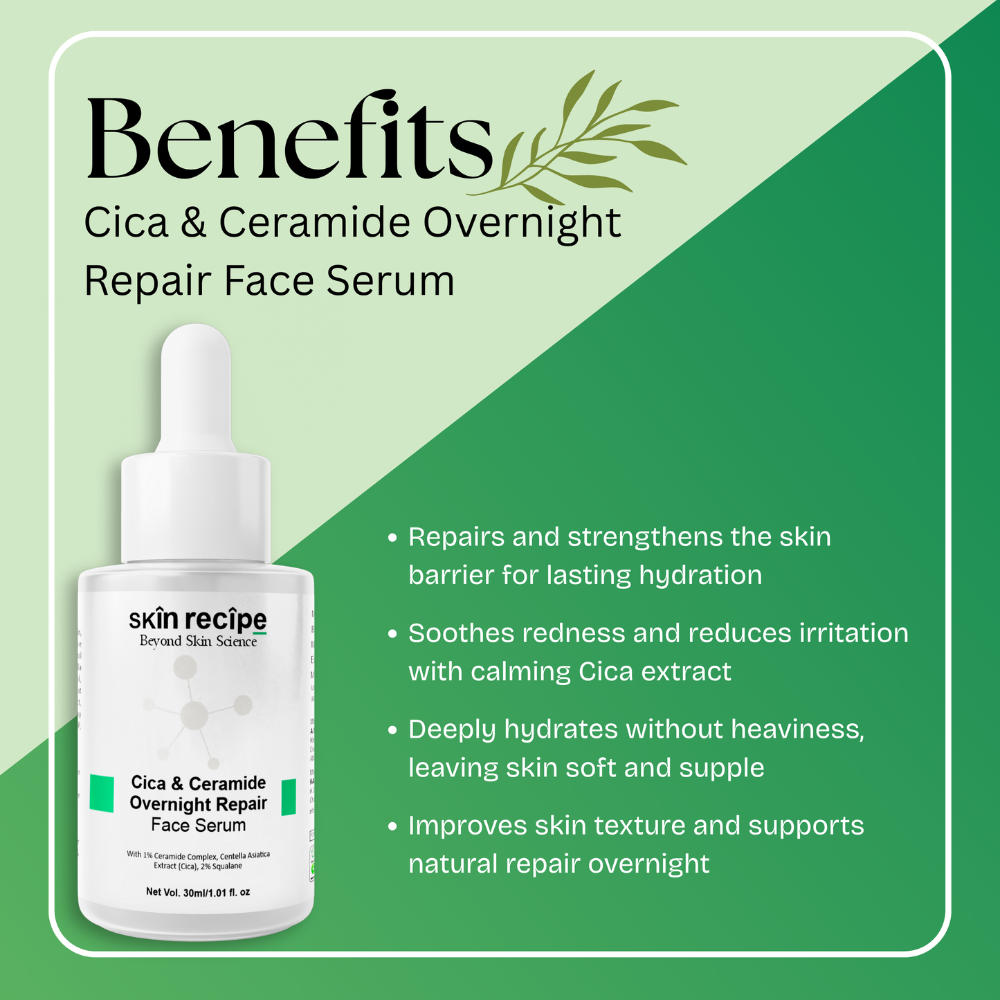 Cica & Ceramide Overnight Repair Face Serum