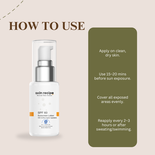 SPF 60 Sunscreen Lotion.