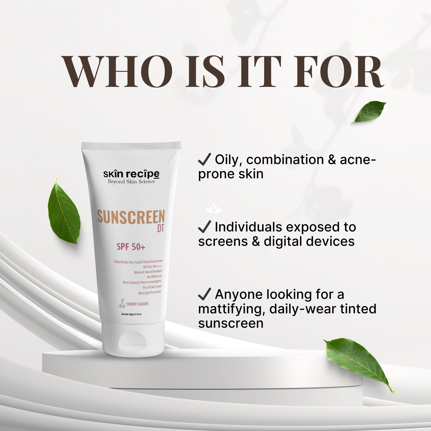 Sunscreen DT – SPF 50+ PA++++ - Cherry Flavour