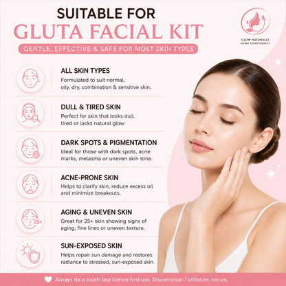 Gluta Facial Kit – 10-Step Professional Skin Brightening & Glow Facial