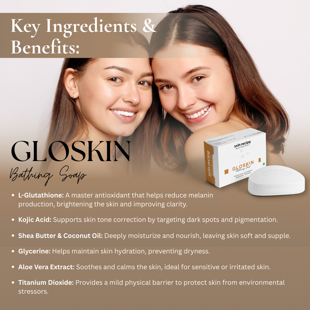 Gloskin Bathing Soap with Glutathione, Kojic Acid & Shea Butter Brighten & Nourish Skin | Skin Recipe Skin Recipe Gloskin Bathing Soap with Glutathione, Kojic Acid & Shea Butter Brighten & Nourish Skin | Skin Recipe Skin Recipe