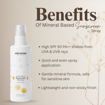 Mineral-Based Sunscreen Mist Spray