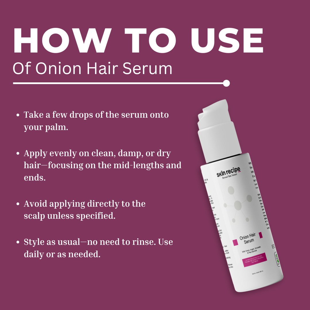 Onion Hair Serum With Onion Extract, Argan Oil, Avocado Oil & Pea Sprouts