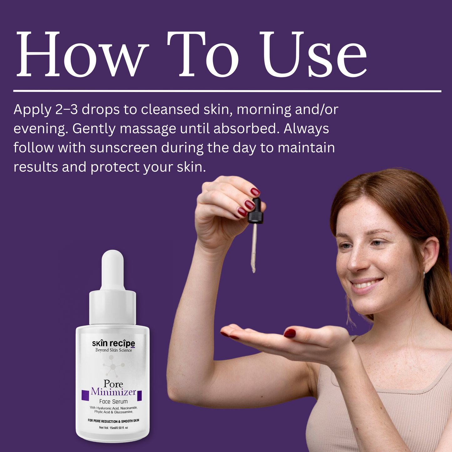 Pore Minimizer Face Serum With Hyaluronic Acid, Niacinamide, Phytic Acid & Glucosamine