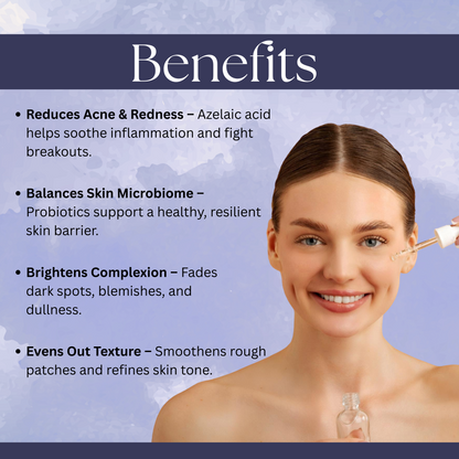 Probiotic & Azelaic Acid Face Serum With Red Algae Extract