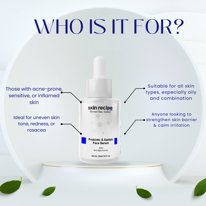 Probiotic & Azelaic Acid Face Serum With Red Algae Extract