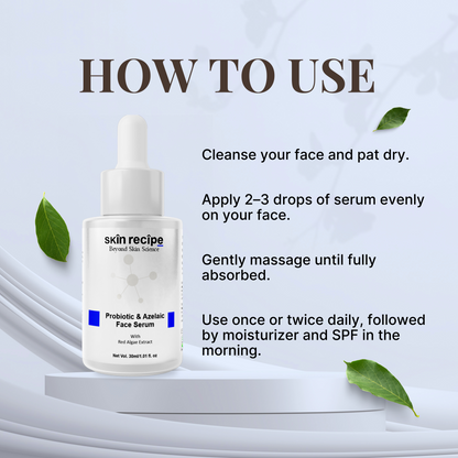 Probiotic & Azelaic Acid Face Serum With Red Algae Extract
