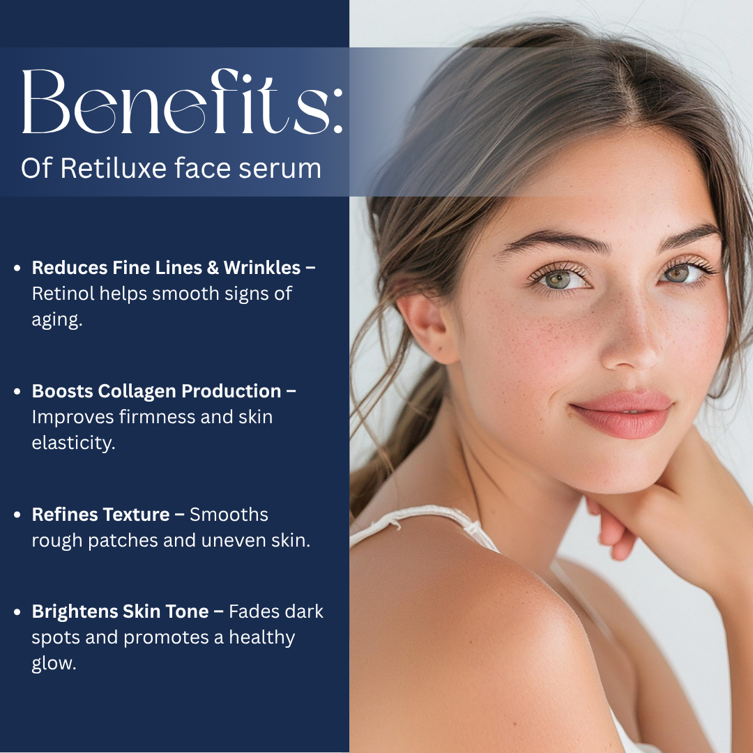 Retiluxe Face Serum With Encapsulated Retinol, Hyaluronic Acid, Alpha Arbutin, Ferulic Acid, Vitamin E & Ascorbyl Tetraisopalmitate
