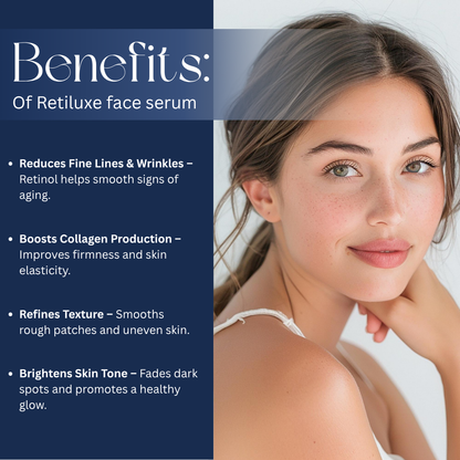 Retiluxe Face Serum With Encapsulated Retinol, Hyaluronic Acid, Alpha Arbutin, Ferulic Acid, Vitamin E & Ascorbyl Tetraisopalmitate