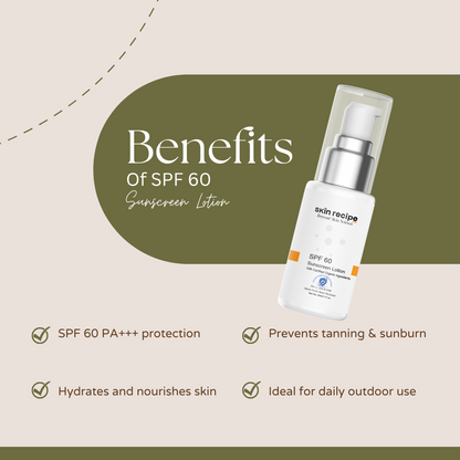 SPF 60 Sunscreen Lotion.