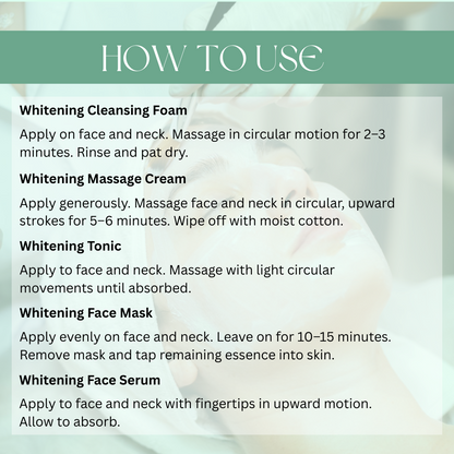 Whitening Treatment – Advanced 6-Step Facial Kit